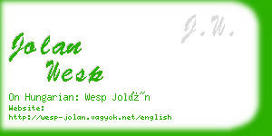 jolan wesp business card